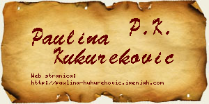 Paulina Kukureković vizit kartica